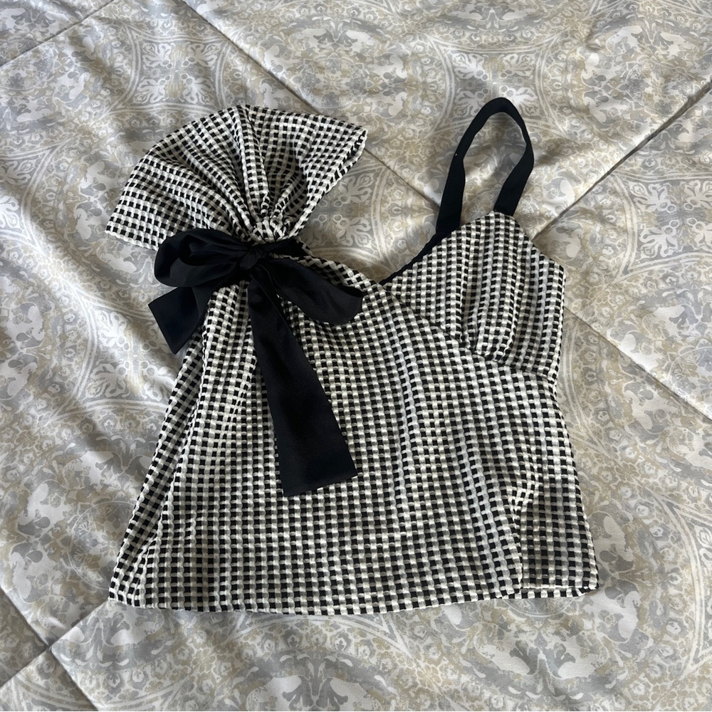 Club Monaco gingham top